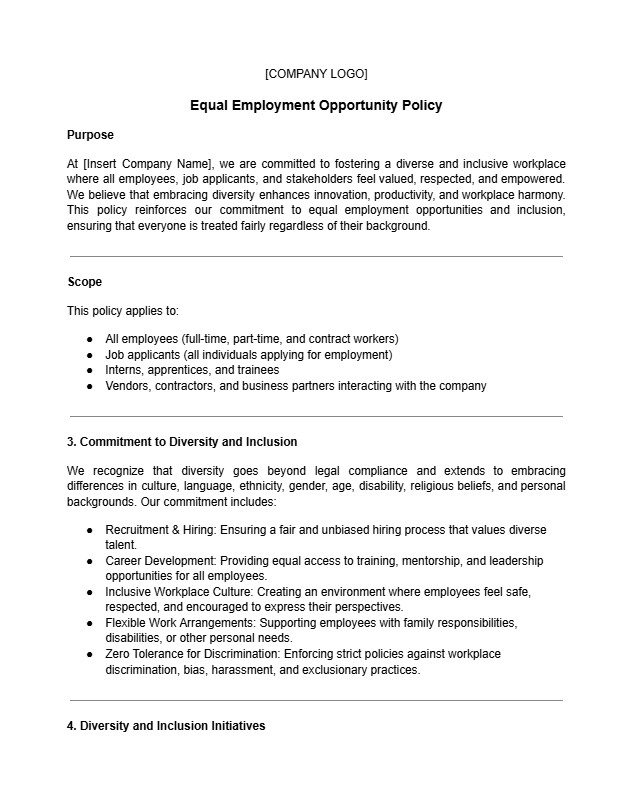 Employment Opportunity Policy 3